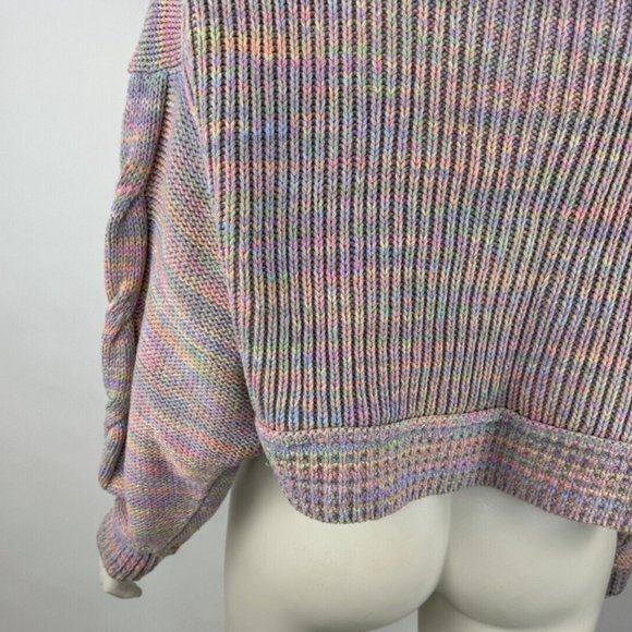 Urban Outfitters UO Hazel Notch Neck Cable Knit Sweater Women M NWT Long‎ Sleeve - Picture 9 of 13